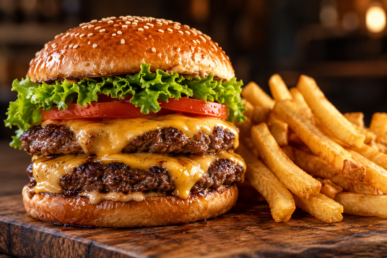 Hamburguesas y papas